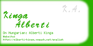 kinga alberti business card